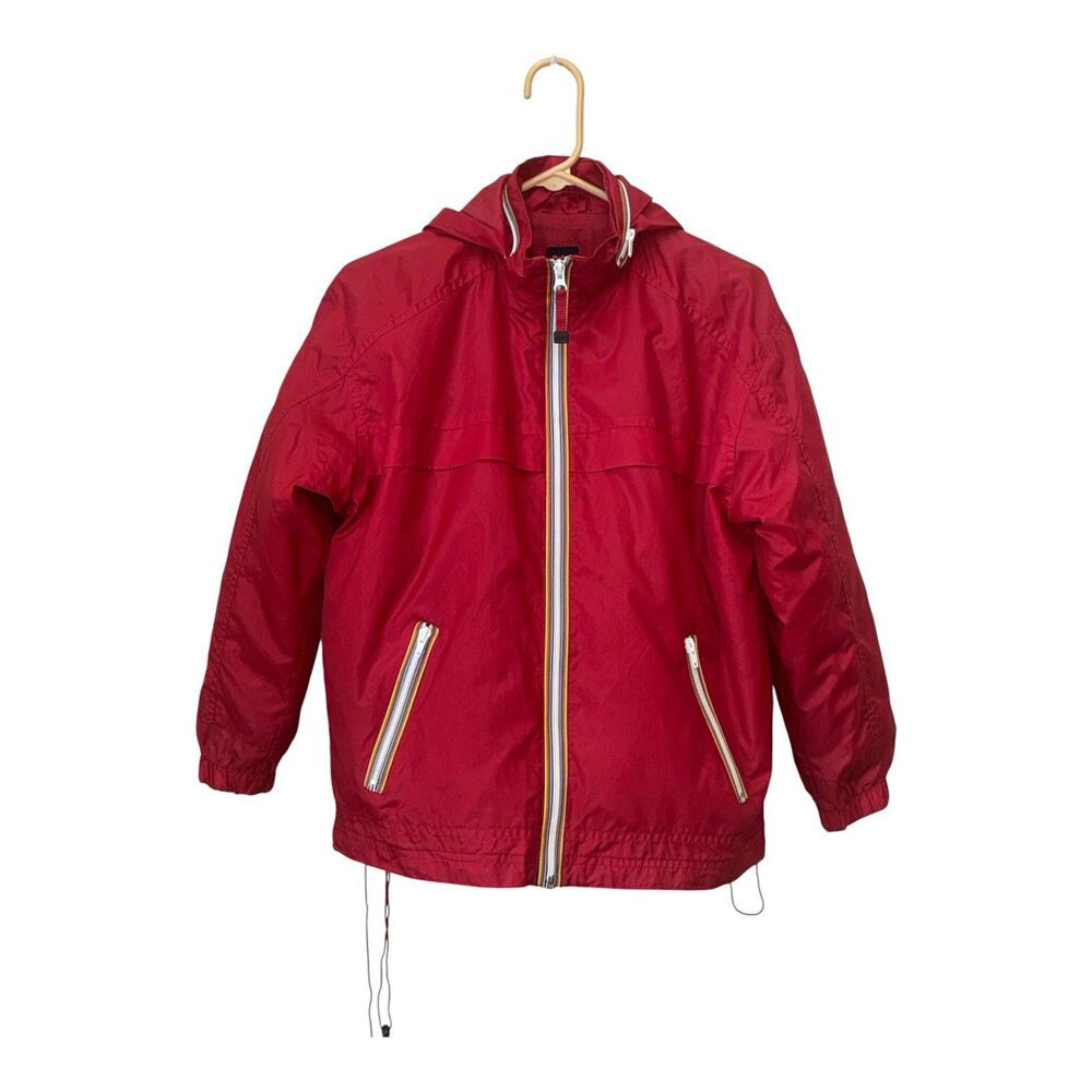 Vintage Gap Kids Red Windbreaker Nylon Jacket Lightweight Sz L-XL 10-12 Retro